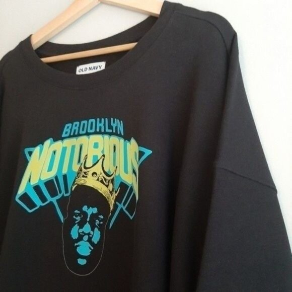 Brooklyn Notorious | Crewneck Comfy Sweatshirt Pullover Top Black Sz XXL / 2X - Picture 10 of 13